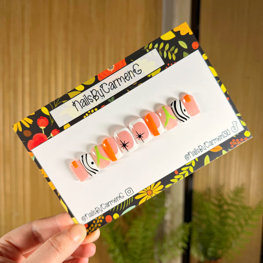 Retro Acrylic Press on nails