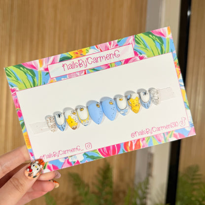 Vintage Winnie The Pooh Acrylic Press on nails