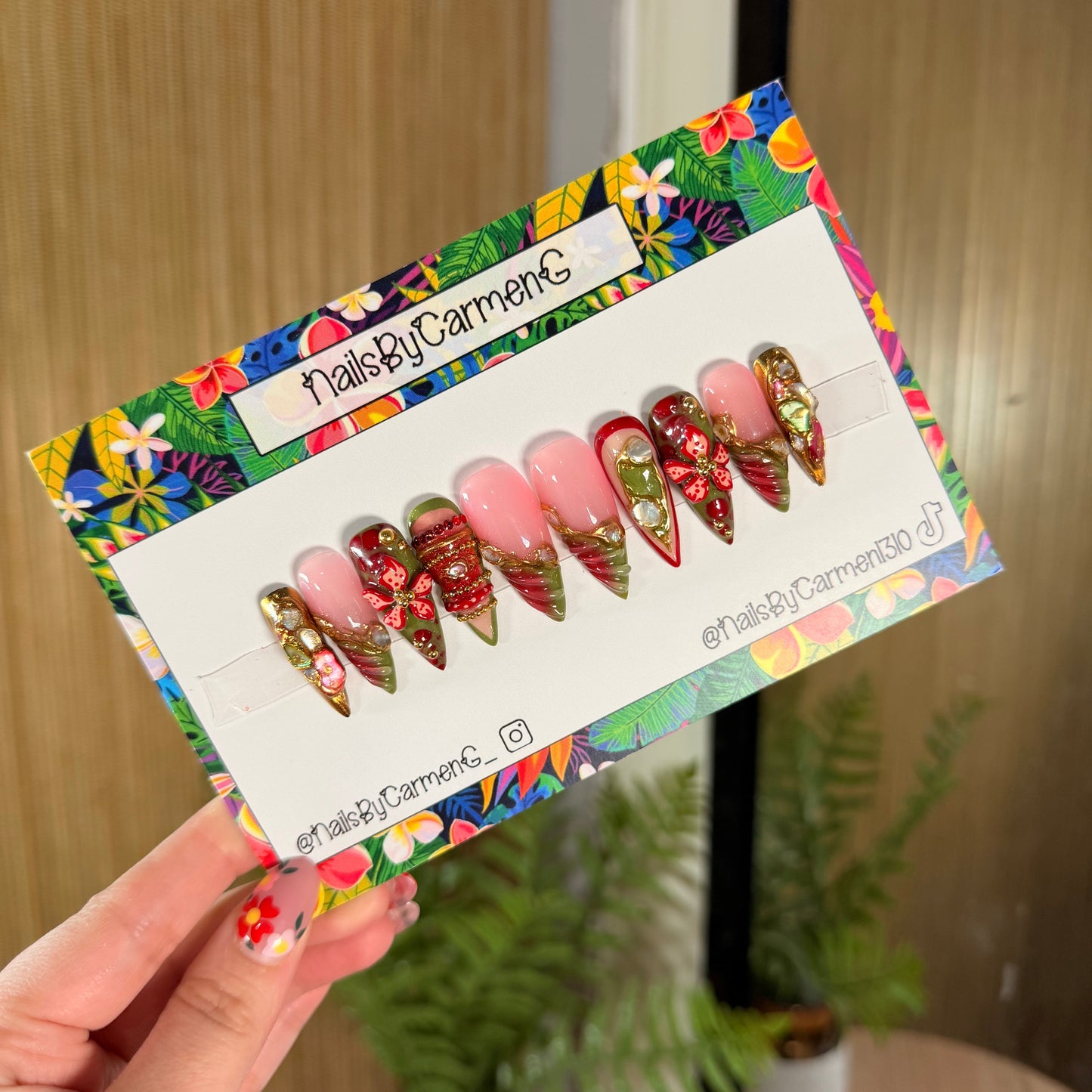 Garden fairy Acrylic Press on nails