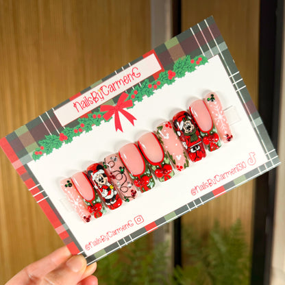 Classic Christmas Acrylic Press on nails