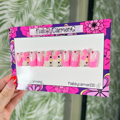 3D hello kitty Acrylic Press on nails