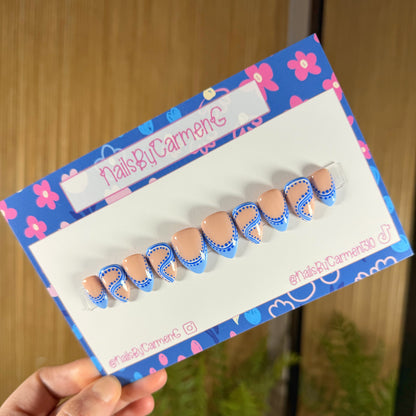 Feeling Blue Press On Nails
