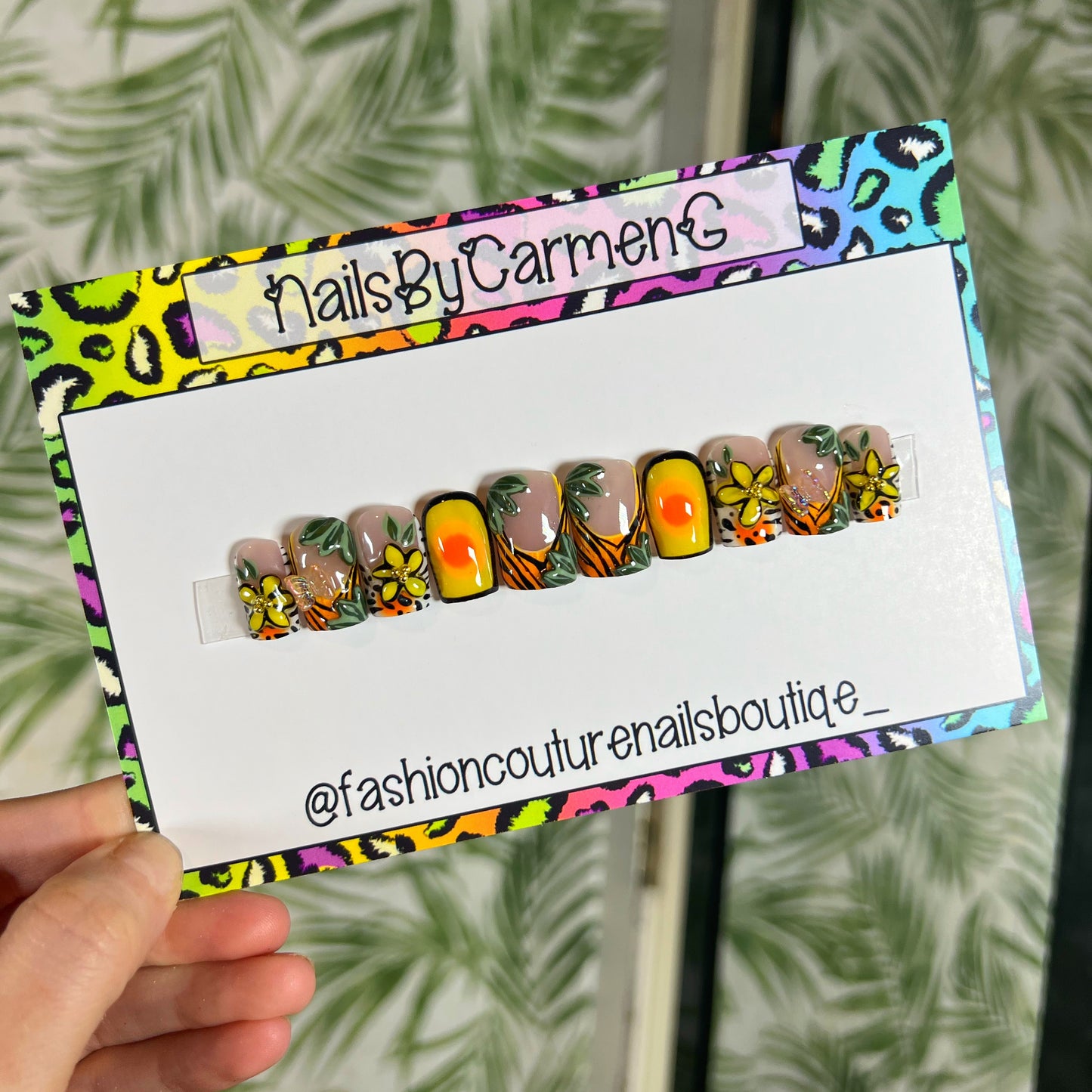 Tropical wild Acrylic Press on nails