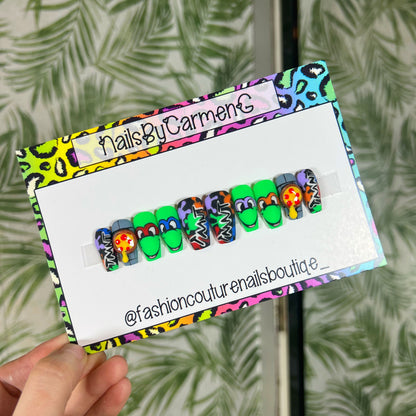 Ninja turtles Acrylic Press on nails