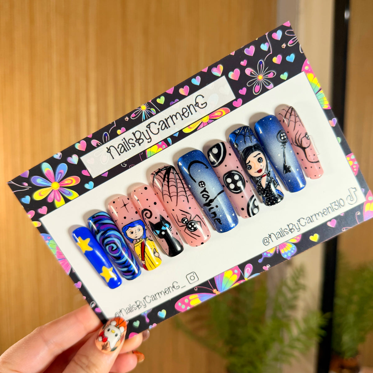 Coraline And The Other Mother Acrylic Press on nails