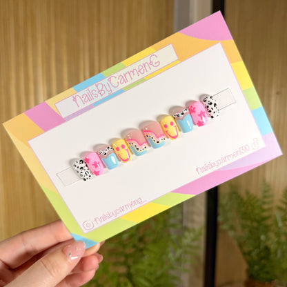 Retro Smiles Acrylic Press on nails