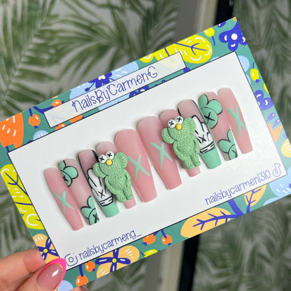 Kaws charms Acrylic Press on nails