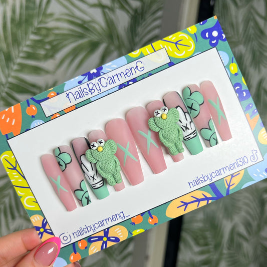 Kaws charms Acrylic Press on nails