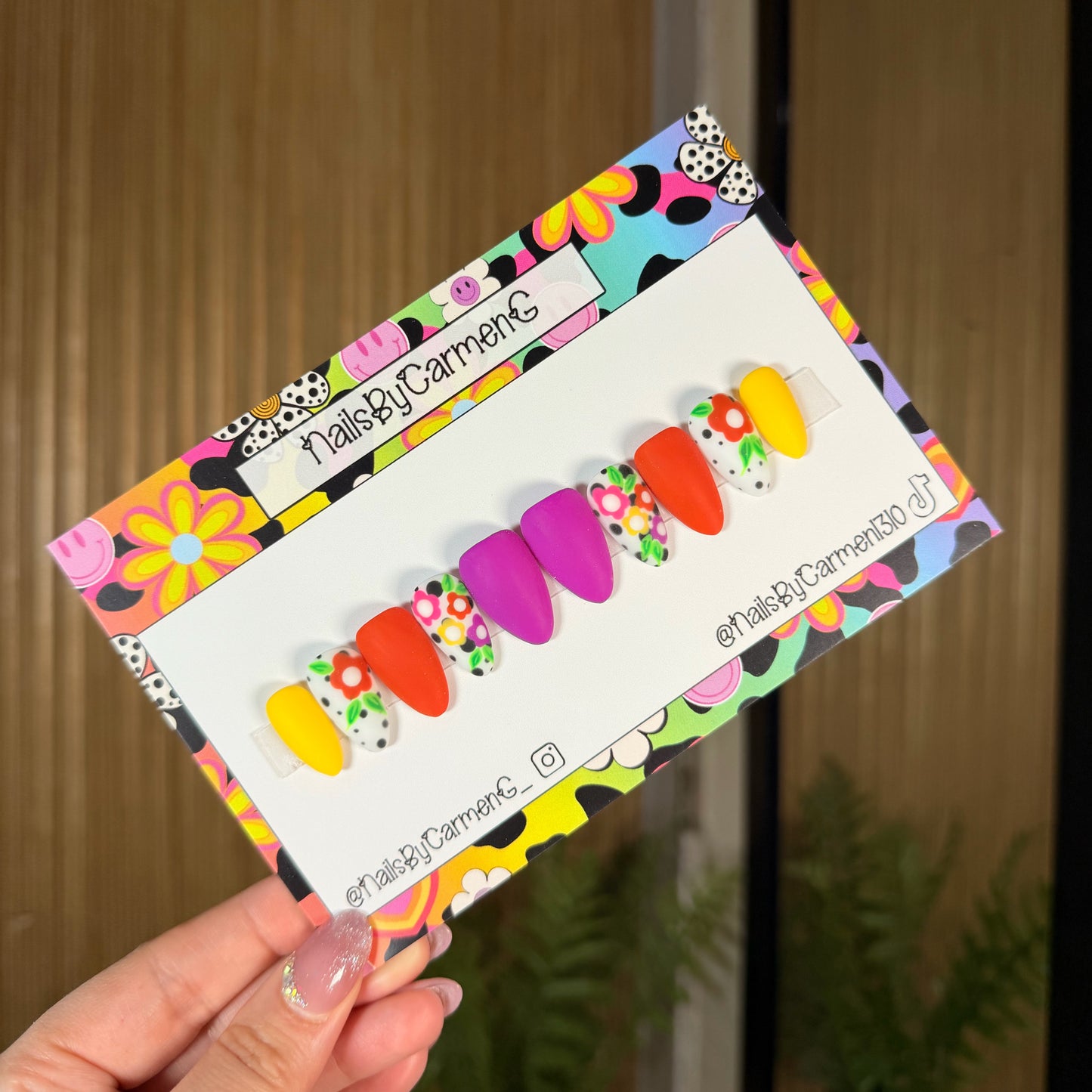 Mix match spring Acrylic Press on nails