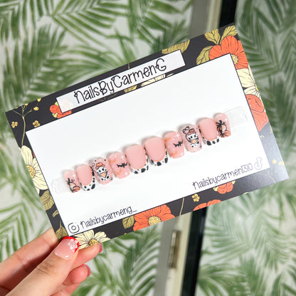 Western ghost Acrylic Press on nails