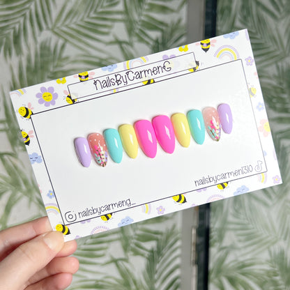 Spring has bloomed Acrylic Press on nails
