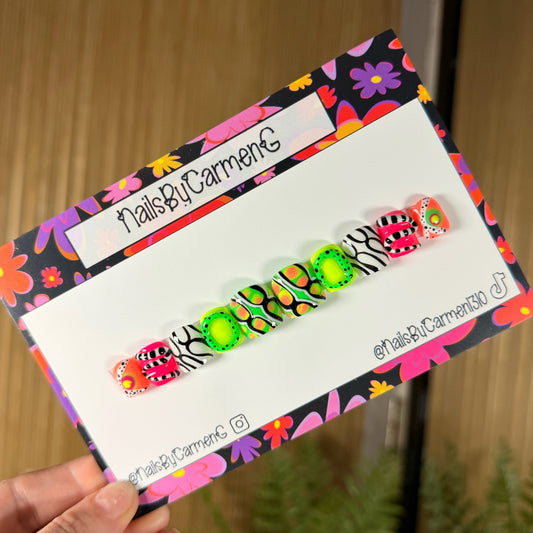 Mix match 3D Acrylic Press on nails