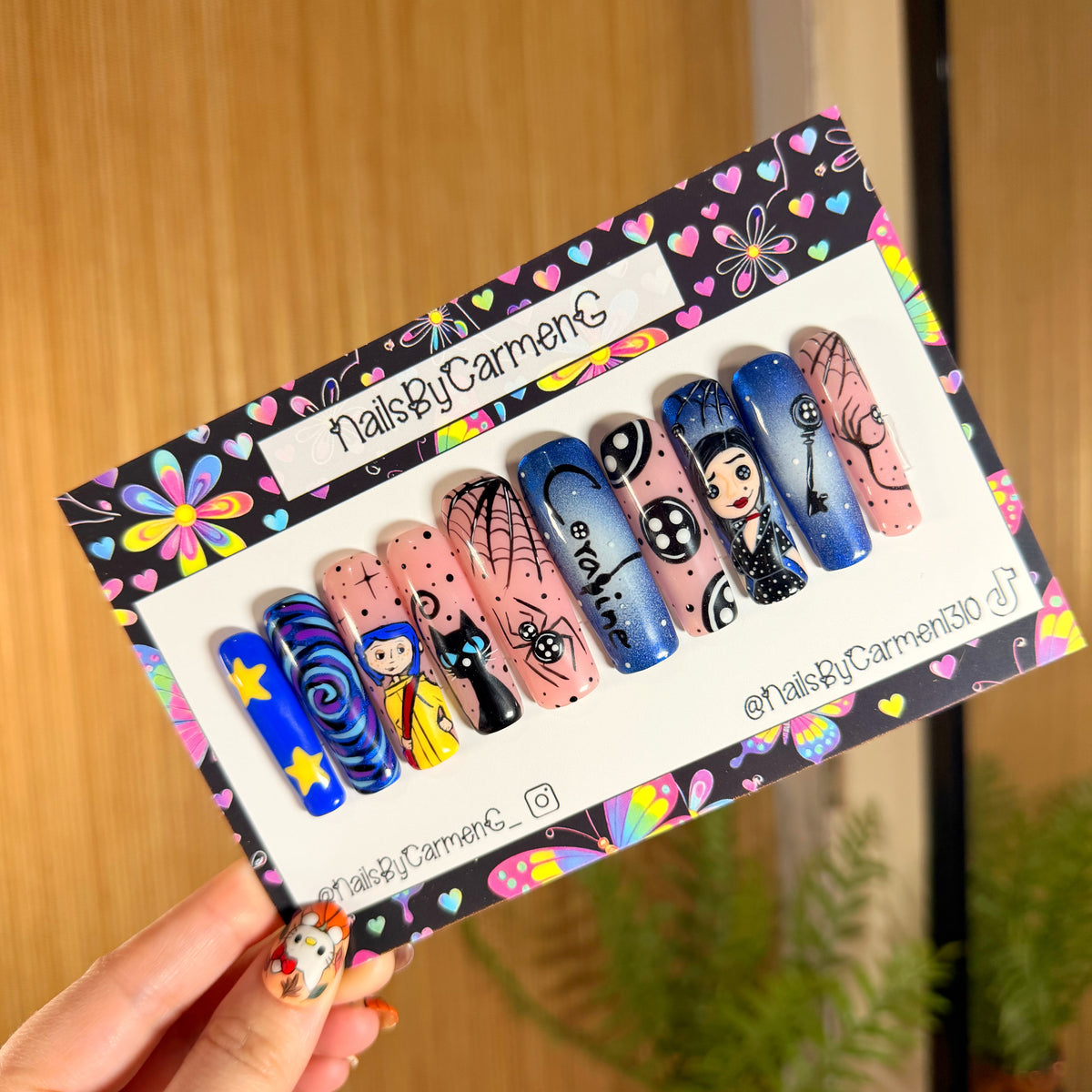 Coraline And The Other Mother Acrylic Press on nails