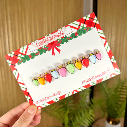 Christmas lights Acrylic Press on nails
