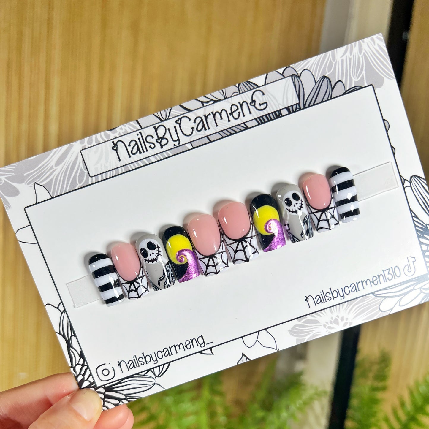Jack Skellington Acrylic Press on nails
