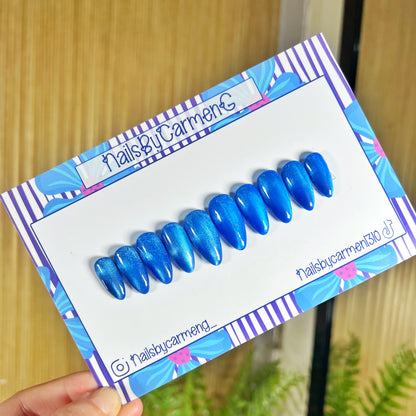 Sapphire glass Acrylic Press on nails