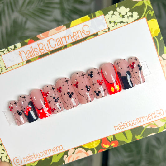 Mickey and Minnie Acrylic Press on nails