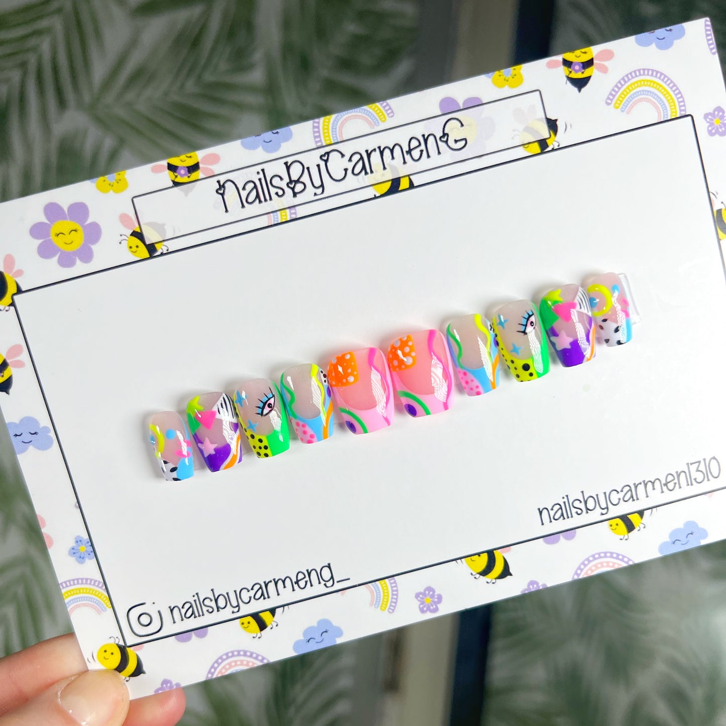 90’s Retro Acrylic Press On Nails