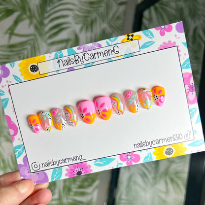 Summer Vibes Acrylic Press on nails