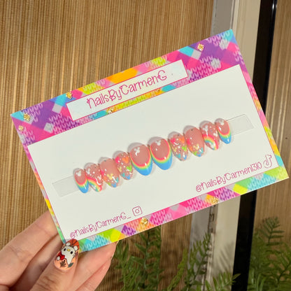Rainbow Mickey Acrylic Press on nails