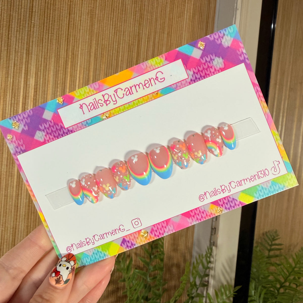 Rainbow Mickey Acrylic Press on nails