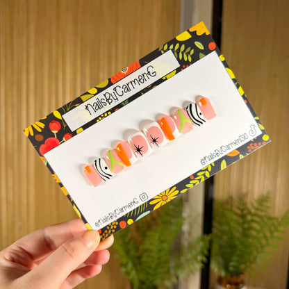 Retro Acrylic Press on nails