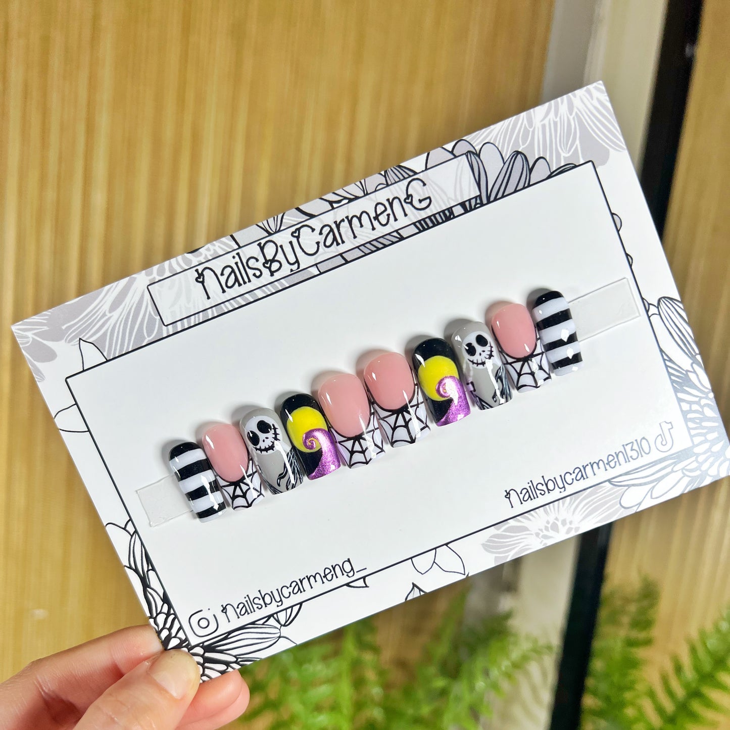 Jack Skellington Acrylic Press on nails