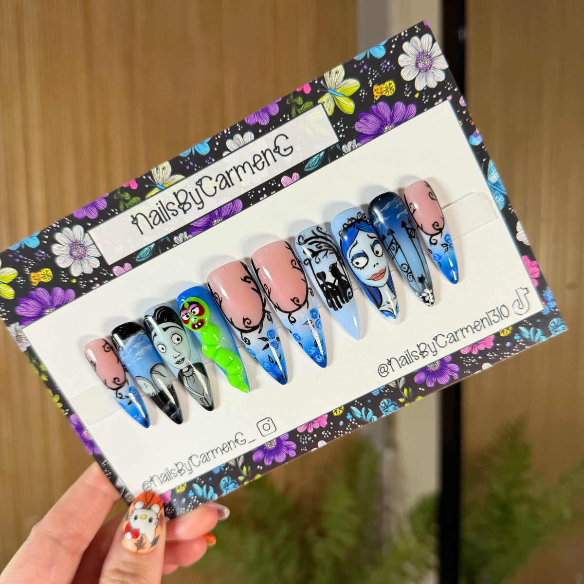 Corpse Bride Acrylic Press on nails
