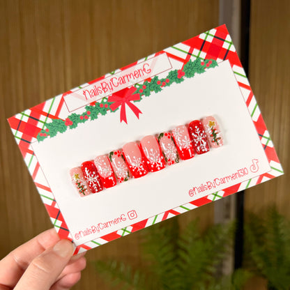 Mistletoe Christmas Press On Nails