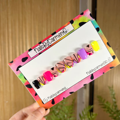 Modern mix match Acrylic Press on nails