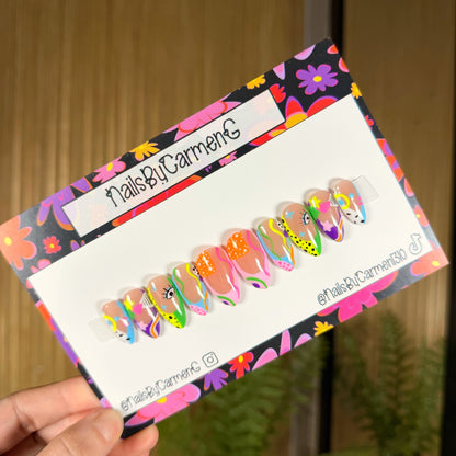 90’s Retro Acrylic Press On Nails