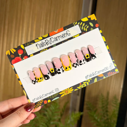 Y2k Mix and match French tip Acrylic Press on nails
