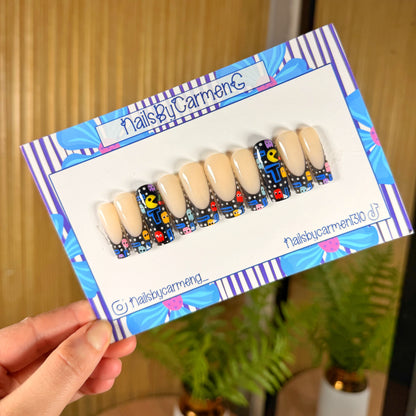 Pac-Man Acrylic Press on nails