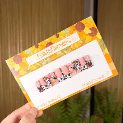 Western ghost Acrylic Press on nails