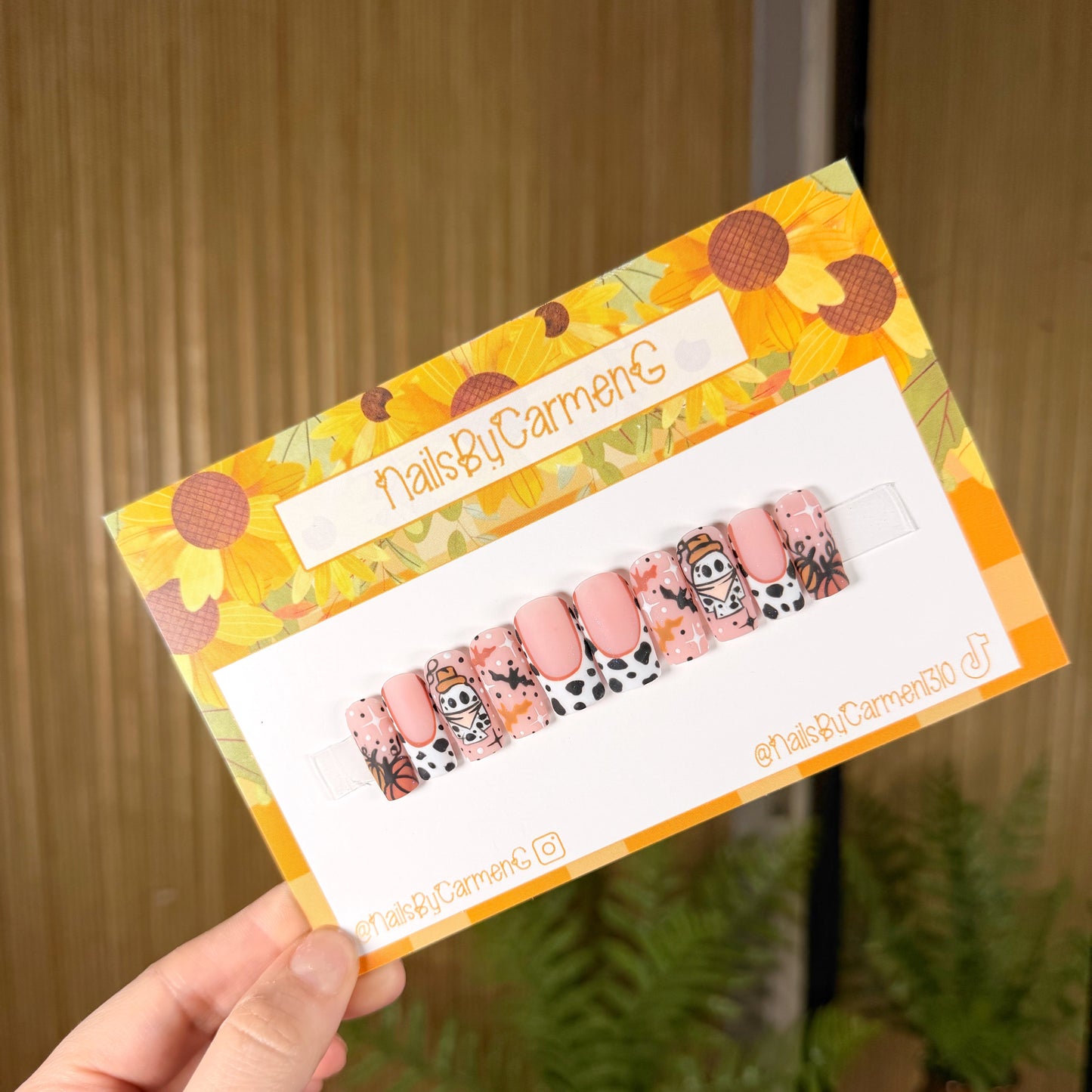 Western ghost Acrylic Press on nails