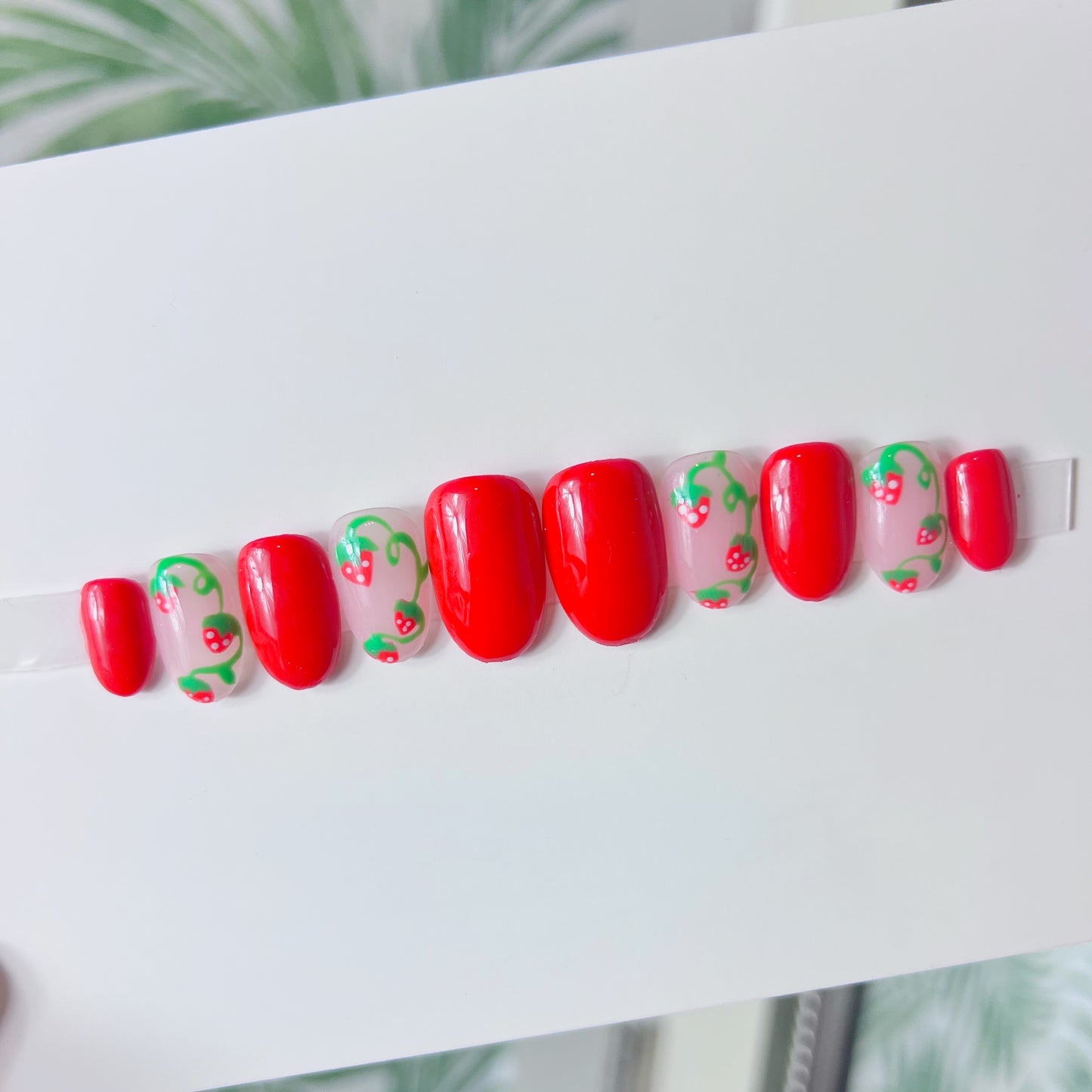 Sweet as strawberries Acrylic Press on nail