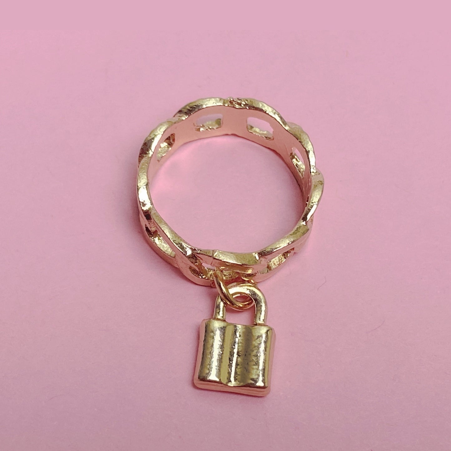 Gold charm ring