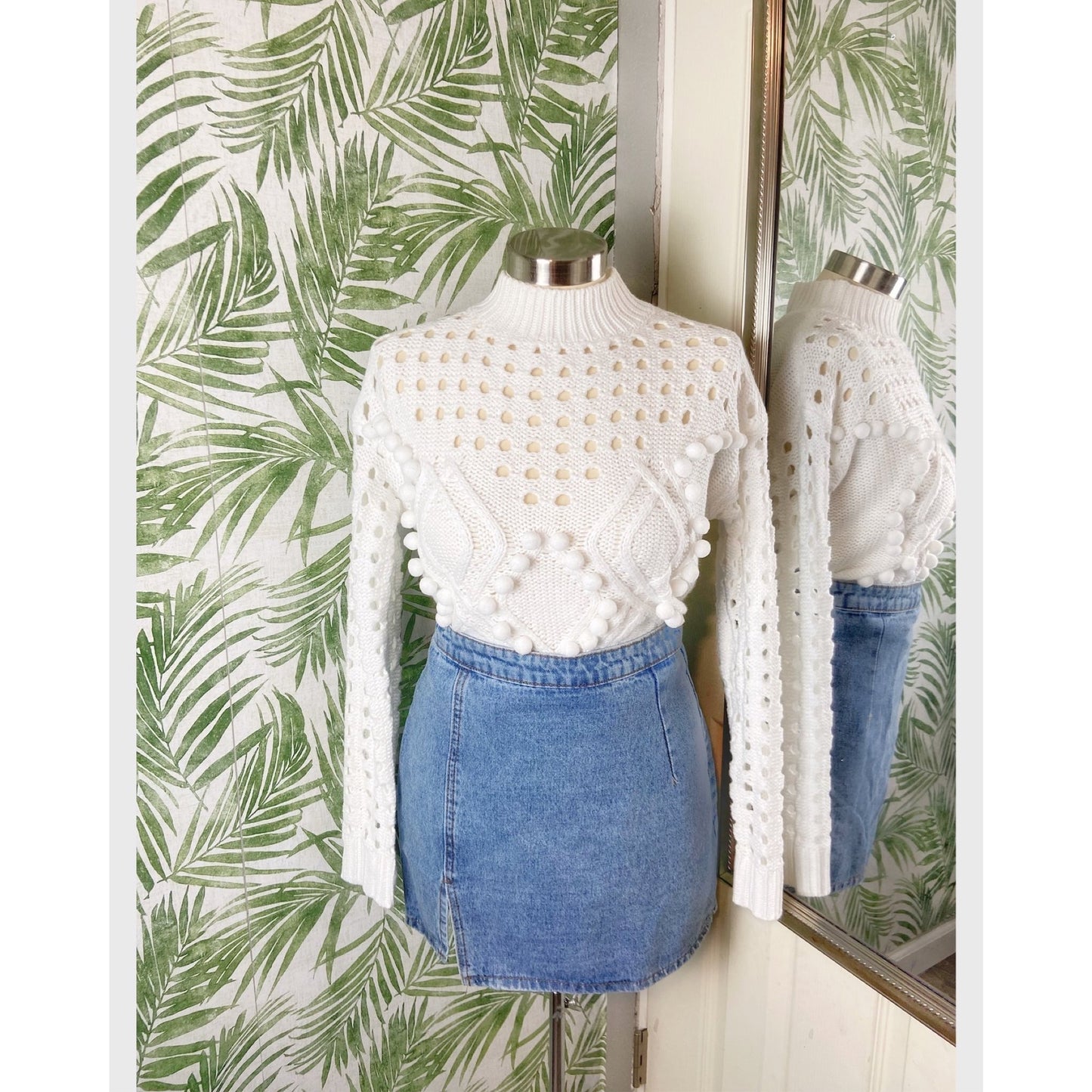 Jasmine Pom Pom Knit Sweater