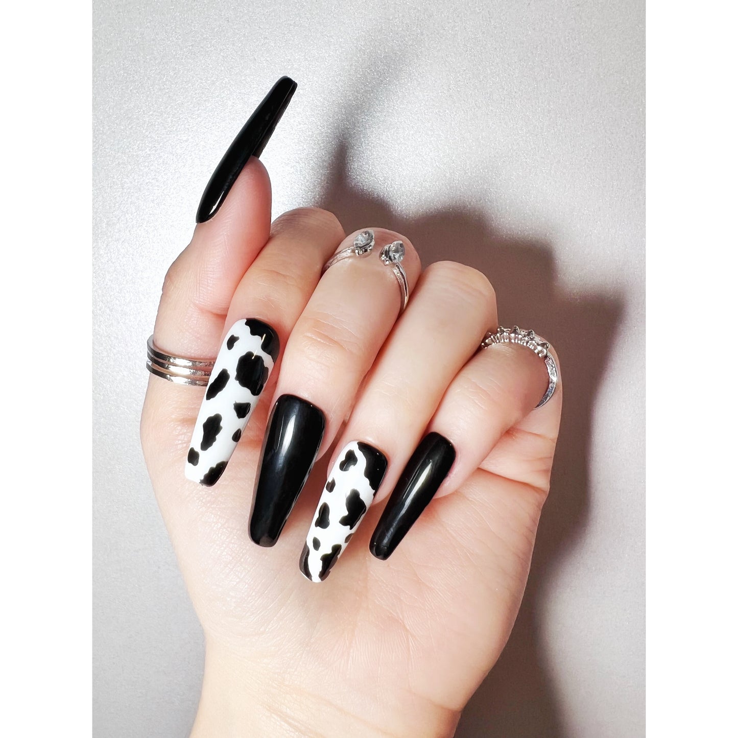 Cow Print Press On Nails