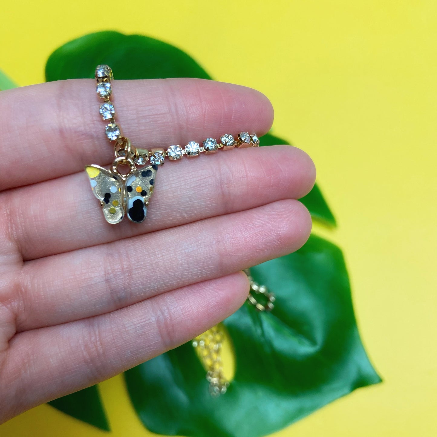 Butterfly charm bracelet