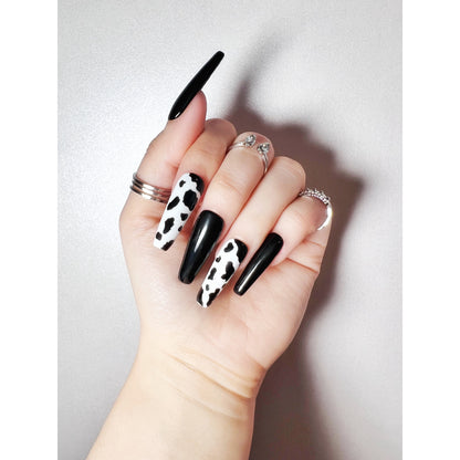 Cow Print Press On Nails