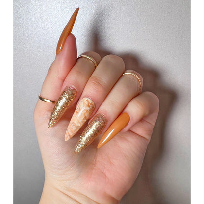 Gold Marble Press On Nails