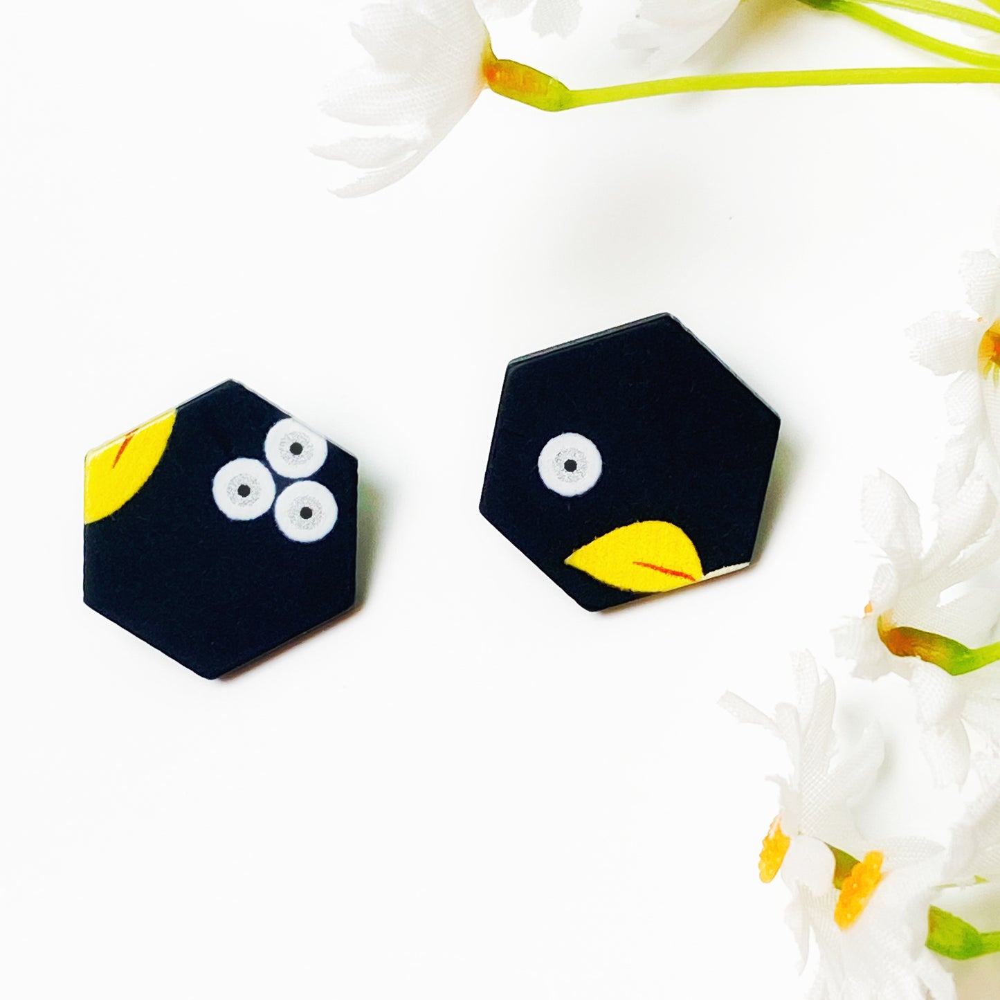 Handmade resin stud earrings