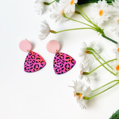 Cheetah Print Handmade Resin Earrings