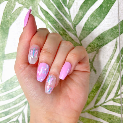 Butterfly Florals Press On Nails