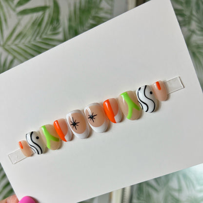 Retro Acrylic Press on nails