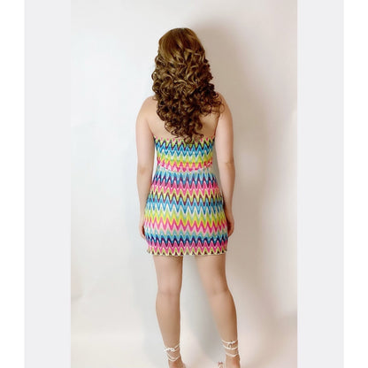 70’s Queen Halter Knit Mini Dress